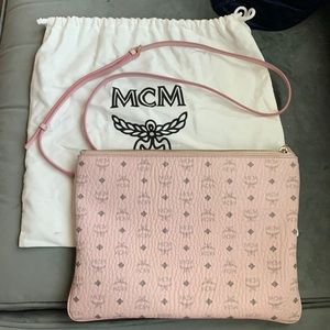 Authentic MCM light pink crossbody purse